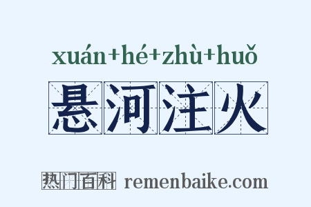 悬河注火是什么意思的图片